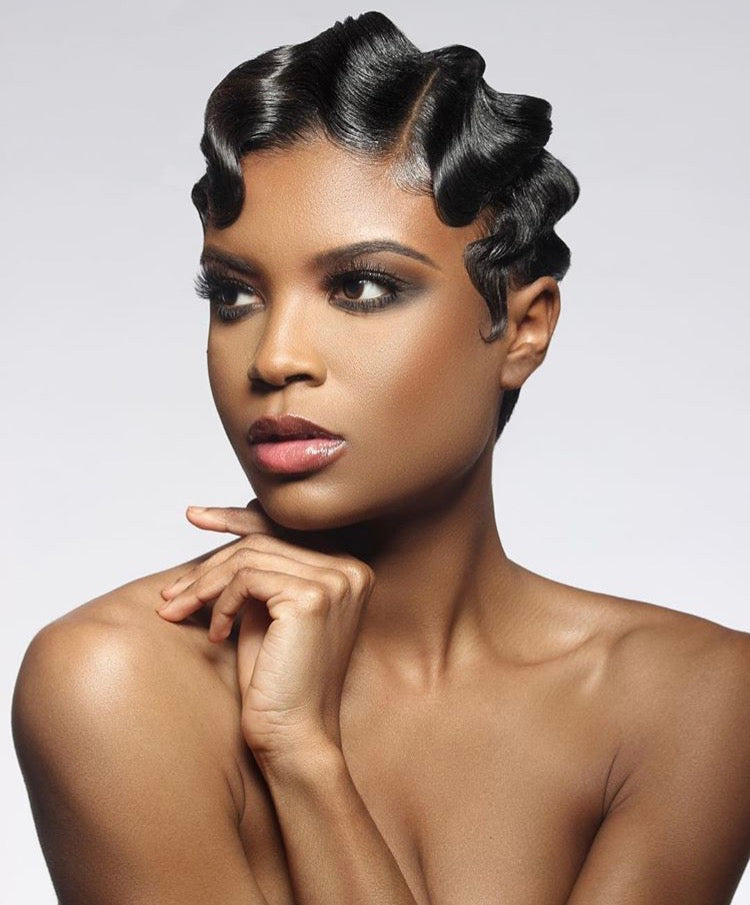 Vintage finger waves long hair best sale