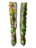 Over the Knee Glam Wave Cowboy Boots